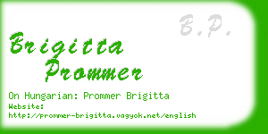 brigitta prommer business card